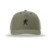 Big Foot Peace Icon 5-Panel Structured Snapback Hat - OLIVE