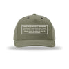 Surgeon General Warning Label 5-Panel Structured Snapback Hat - OLIVE