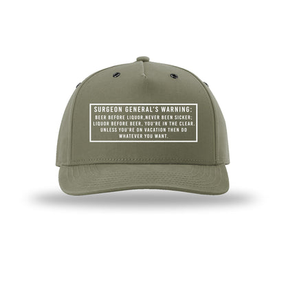 Surgeon General Warning Label 5-Panel Structured Snapback Hat