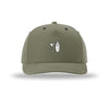 Martini Icon 5-Panel Structured Snapback Hat - OLIVE