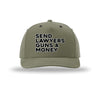 Send Lawyers, Guns, and Money 5-Panel Structured Snapback Hat - OLIVE
