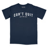 Can't Quit Too Legit Vintage Arch Relaxed Fit T-Shirt - Navy