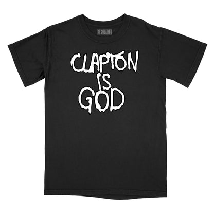 Clapton is God Graphiti T-Shirt Relaxed Fit T-Shirt
