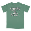 Clapton is God Graphiti T-Shirt Relaxed Fit T-Shirt - Pine