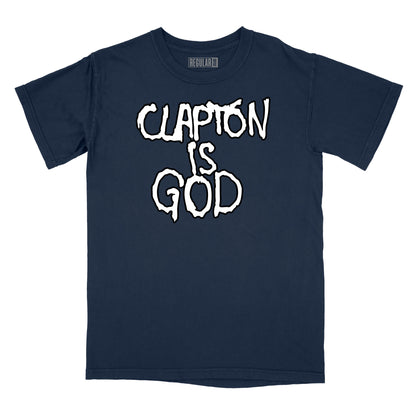 Clapton is God Graphiti T-Shirt Relaxed Fit T-Shirt