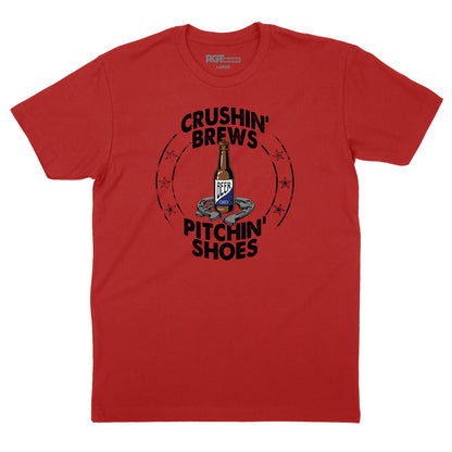 Crushing Brews & Pitching Shoes T-Shirt