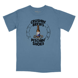 Crushing Brews & Pitching Shoes Premium Relaxed T-Shirt