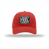I Don't Feel Tardy Carbon Fiber Patch Dad Hat - RED