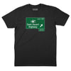 Dark Desert Highway Road Sign T-Shirt - Black