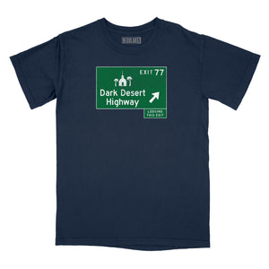 Dark Desert Highway Road Sign Relaxed Fit T-Shirt
