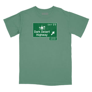 Dark Desert Highway Road Sign Relaxed Fit T-Shirt