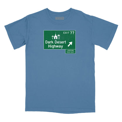 Dark Desert Highway Road Sign Relaxed Fit T-Shirt