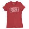 Double Secret Probation Stamp Womens T-Shirt - Heather Red