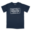 Double Secret Probation Stamp Relaxed Fit T-Shirt - Navy