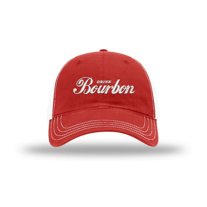 Drink Bourbon Soft Mesh Trucker