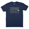 Drink Local Subdued T-Shirt - Navy