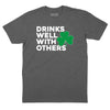 Drinks Well With Others Shamrock T-Shirt - Charcoal Heather