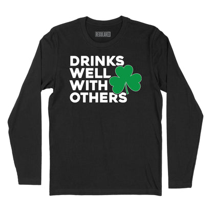 Drinks Well With Others Shamrock Long Sleeve T-Shirt