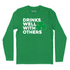 Drinks Well With Others Shamrock Long Sleeve T-Shirt - Kelly