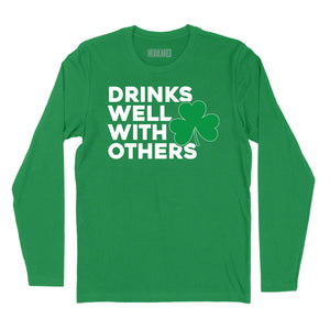 Drinks Well With Others Shamrock Long Sleeve T-Shirt