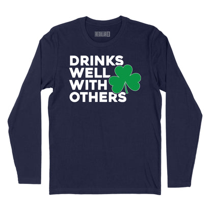 Drinks Well With Others Shamrock Long Sleeve T-Shirt