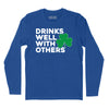 Drinks Well With Others Shamrock Long Sleeve T-Shirt - Royal