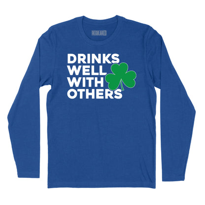 Drinks Well With Others Shamrock Long Sleeve T-Shirt