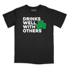 Drinks Well With Others Shamrock Relaxed T-Shirt - BLACK