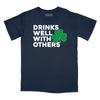 Drinks Well With Others Shamrock Relaxed T-Shirt - NAVY