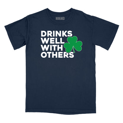 Drinks Well With Others Shamrock Relaxed T-Shirt