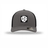 Flexfit 45 Adapter Carbon Fiber Patch Trucker Hat - CHARCOAL/BLACK