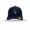 Flexfit F-Bomb Carbon Fiber Patch Trucker Hat - NAVY/WHITE