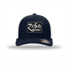 Flexfit Zoso Combo Carbon Fiber Patch Trucker Hat - NAVY/WHITE