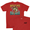 Kick His Ass Sea Bass T-Shirt (Inspired by Dumb and Dumber) - Red
