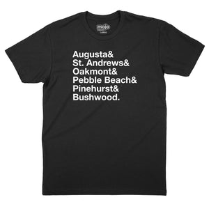 Golf Course Bucket List T-shirt