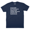 Golf Course Bucket List T-Shirt - NAVY