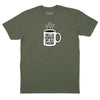 Hello Darkness Coffee T-Shirt - OD Green