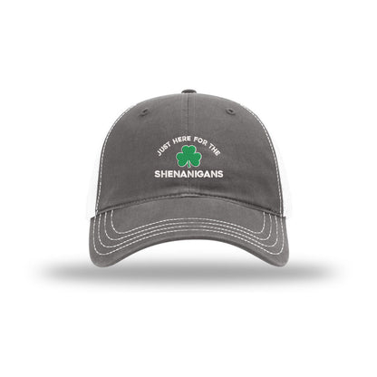 Just Here for the Shenanigans - Soft Mesh Trucker