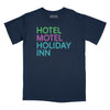 Hotel Motel Holiday Inn Relaxed Fit T-Shirt (Inspired by The Sugarhill Gang) - Navy