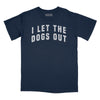 I Let the Dogs Out Vintage Arch Relaxed Fit T-Shirt - Navy