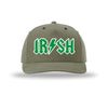 IRISH Lightning Bolt 5-Panel Structured Snapback Hat - OLIVE