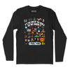 It's the End of the World as We Know It Icon Long Sleeve T-Shirt (Inspired by R.E.M.) - Black