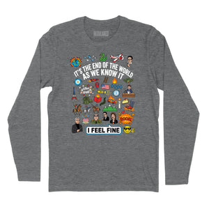 It's the End of the World as We Know It Icon Long Sleeve T-Shirt (Inspired by R.E.M.)