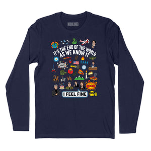 It's the End of the World as We Know It Icon Long Sleeve T-Shirt (Inspired by R.E.M.)