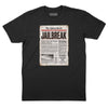 Jailbreak Newspaper Article T-Shirt (Inspired by AC/DC) - Black