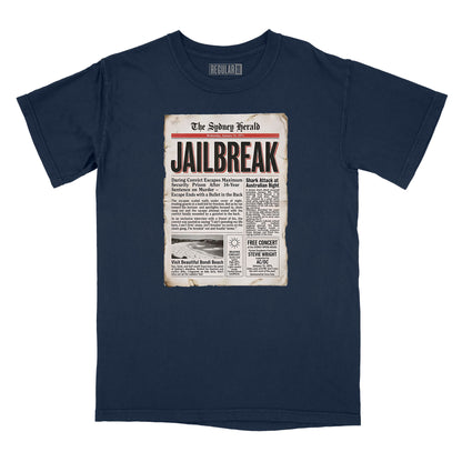 Jailbreak Newspaper Article Relaxed T-Shirt (Inspired by AC/DC)