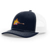 Jimi's Flaming Guitar - Structured Trucker - NAVY