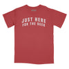 Just Here for the Beer Vintage Arch Relaxed Fit T-Shirt - Brick