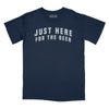 Just Here for the Beer Vintage Arch Relaxed Fit T-Shirt - Navy