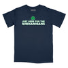 Just Here for the Shenanigans Shamrock Relaxed Fit T-Shirt - Navy